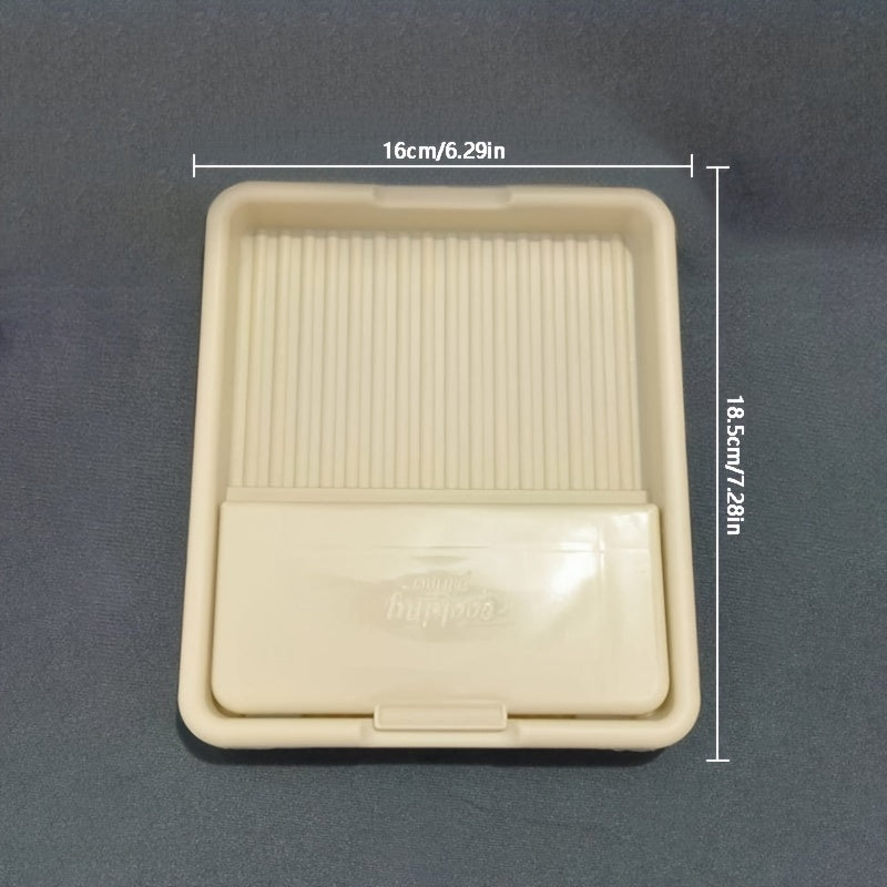 Egiluvchan oshxona tashkilotchisi, buklanishi mumkin - Qozon qopqog'i uchun ushlagich va qoshiq va asboblar uchun tokcha mavjud, sizning ish stolingizni tartibga solish uchun mukammal.