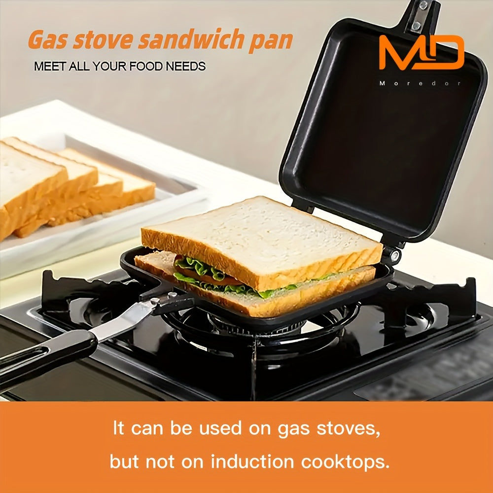 Non-Stick Sandwich Maker Double-Sided Pan for Grilled Cheese Omelettes Portable