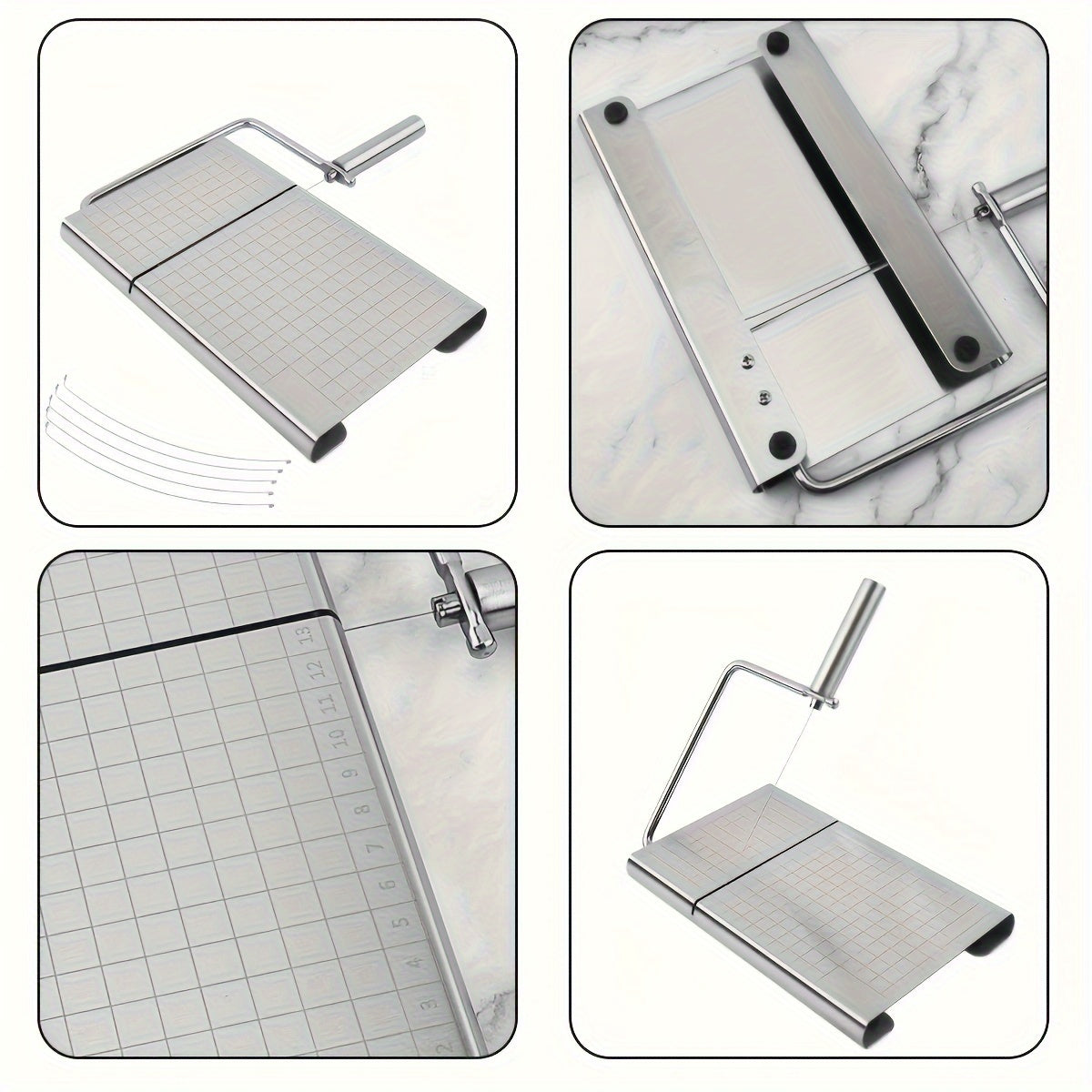 Stainless Steel Cheese Slicer Adjustable Thickened with Ergonomic Handle