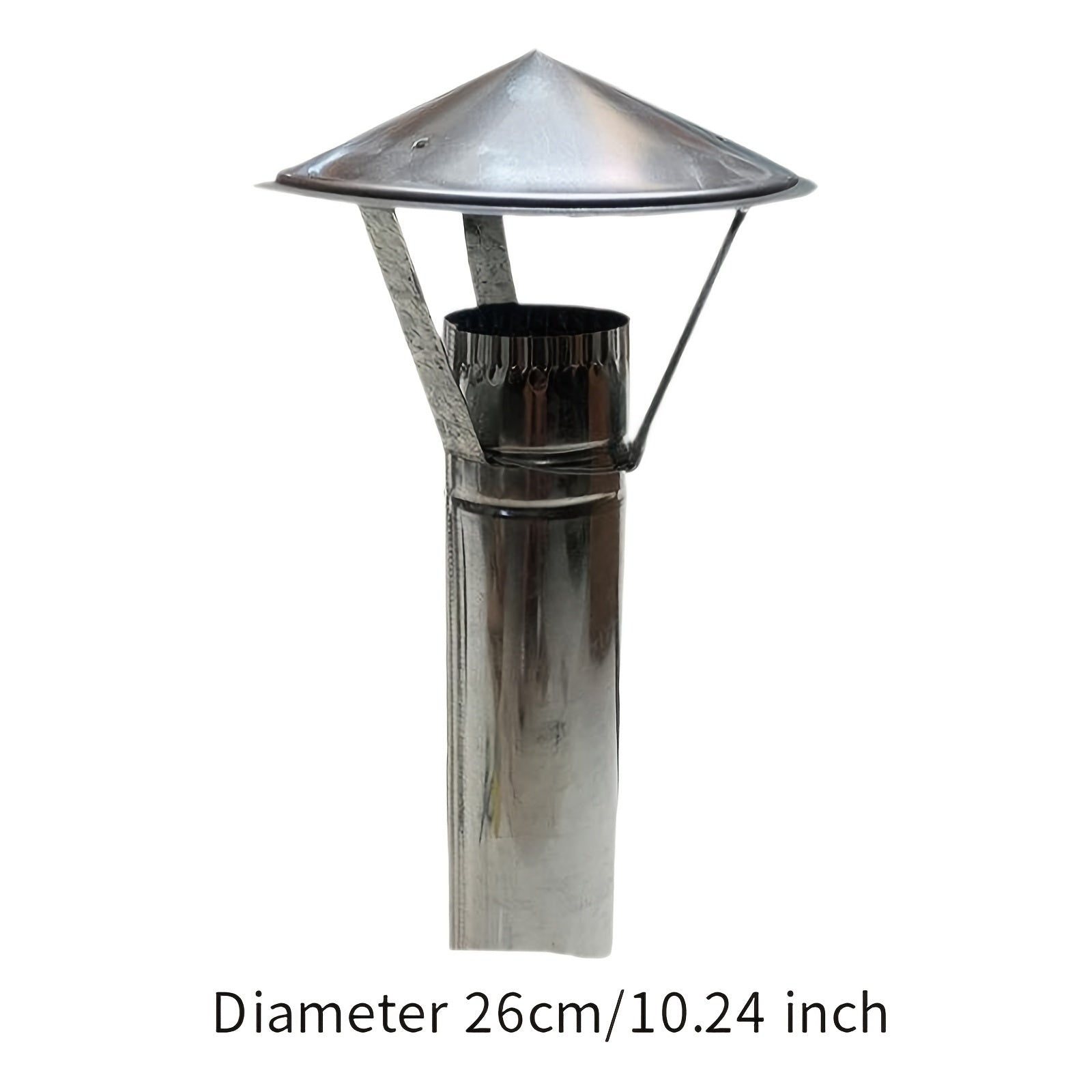 Detachable Durable Polished Stainless Steel Chimney Cover for Outdoor Garden Stove