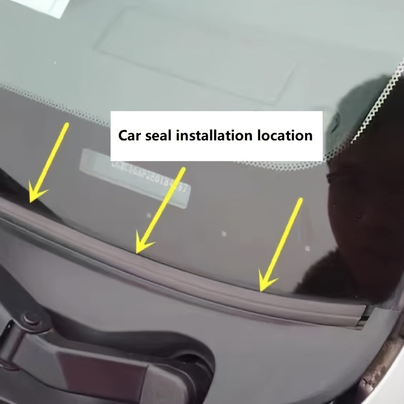 Car Windshield Seal Strip Synthetic Rubber Water-Resistant Adhesive Trim 1.6m