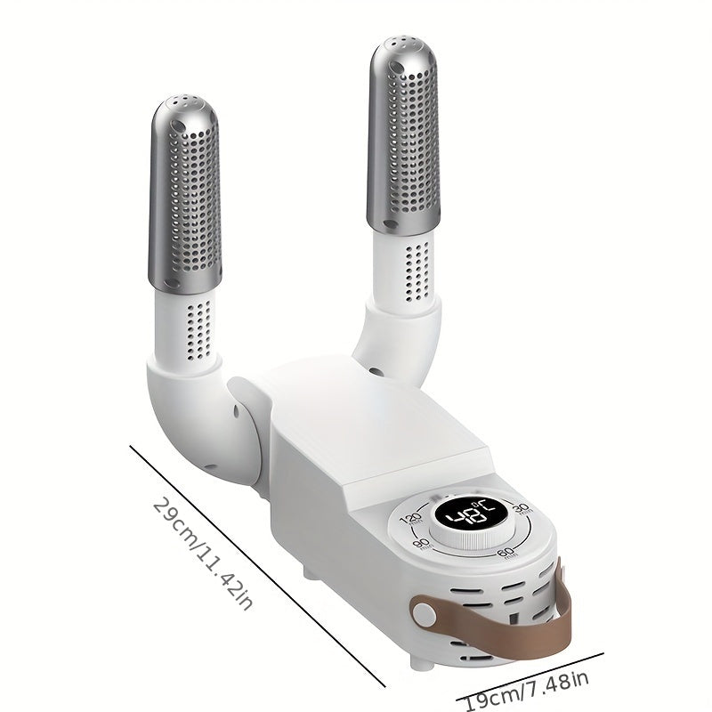 Portativ poyabzal qurituvchi va isituvchi, egiluvchan dizayn, hidni yo'q qiladi, Evropa standartidagi rozetka, batareyalar talab qilinmaydi.