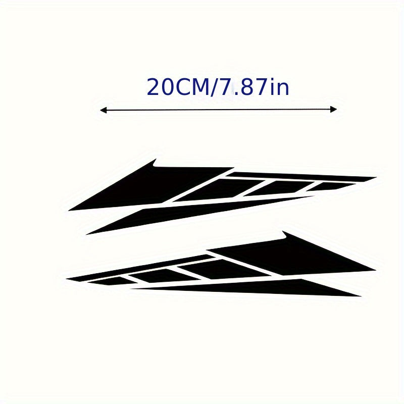 1 juft PVC reflektiv motosikl stikerlari skuterning orqa qutisi uchun bezak