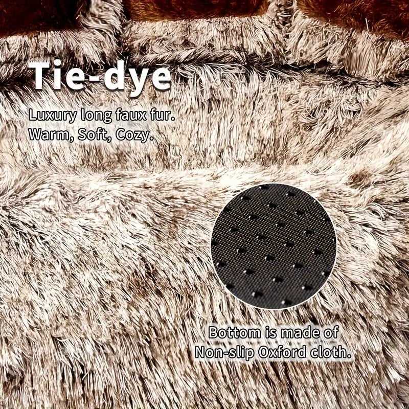 Pet Paw-Shaped Round Dog and Cat Bed Gray Faux Fur Non-Slip Small Medium