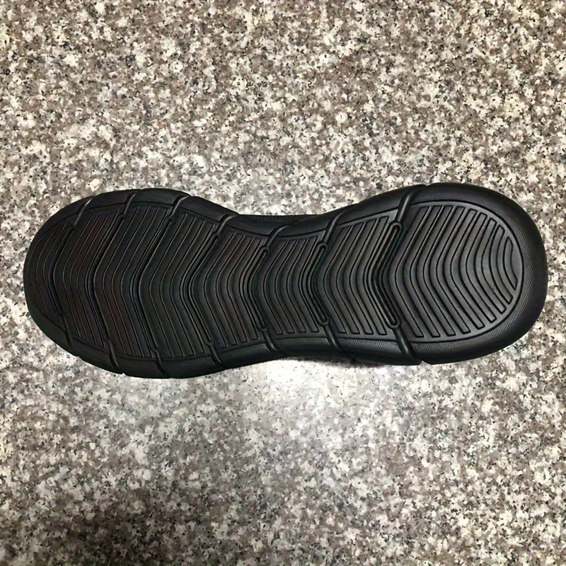 Men's Breathable Mesh Casual Sneakers Lightweight Cushioned MD Sole Black Sizes 39-48