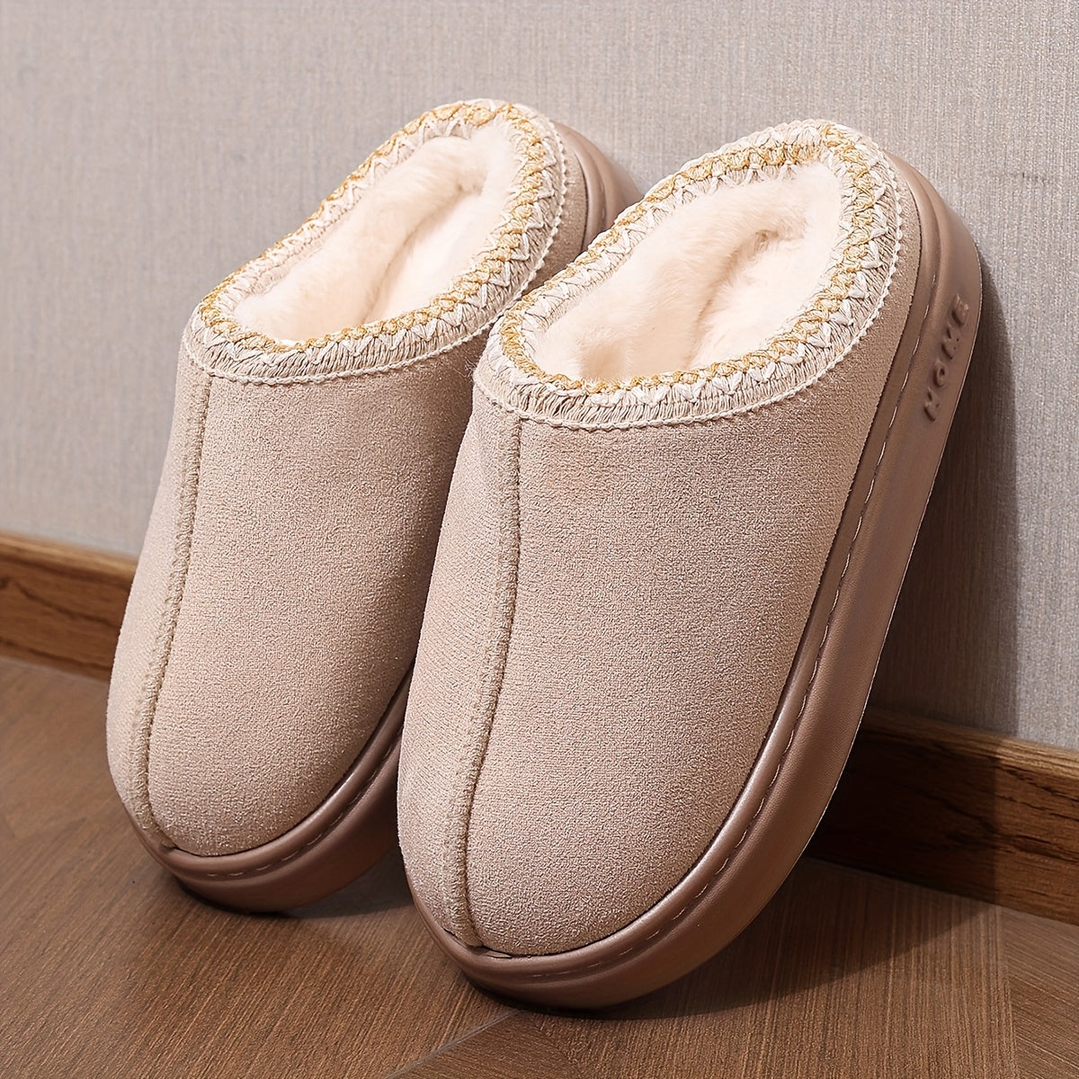 Juftlik uchun qulay bir rangli shlyapa qattiq rangli qishda mo'ljallangan, mo'rt va yopishqoq EVA taglik bilan, sirpanishga qarshi