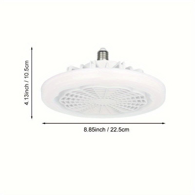 E27 Screw Socket Fan Lamp with Remote Control, Independent Fan and Light, Suitable for Bedrooms and Living Rooms