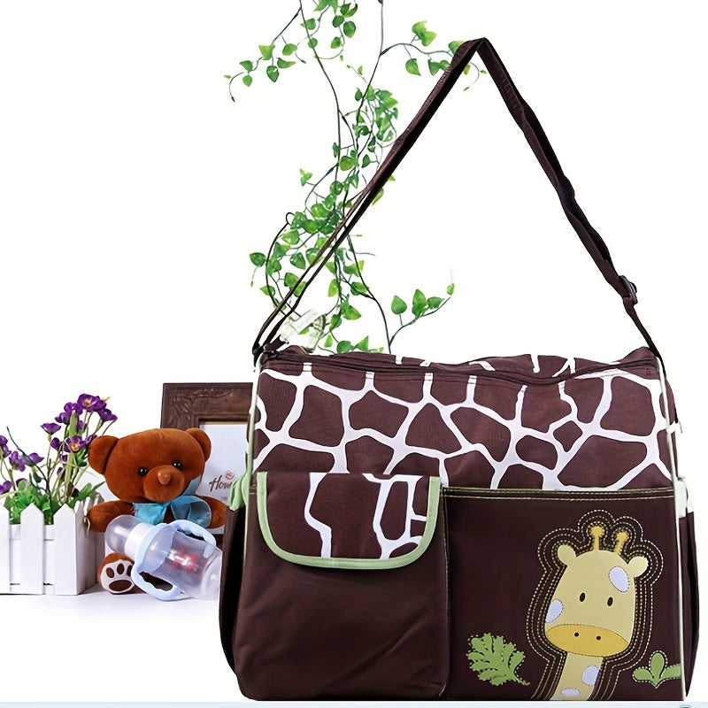 Diaper Bag for Moms with Cartoon Pattern Spacious with Multiple Functions Wet and Dry Separation