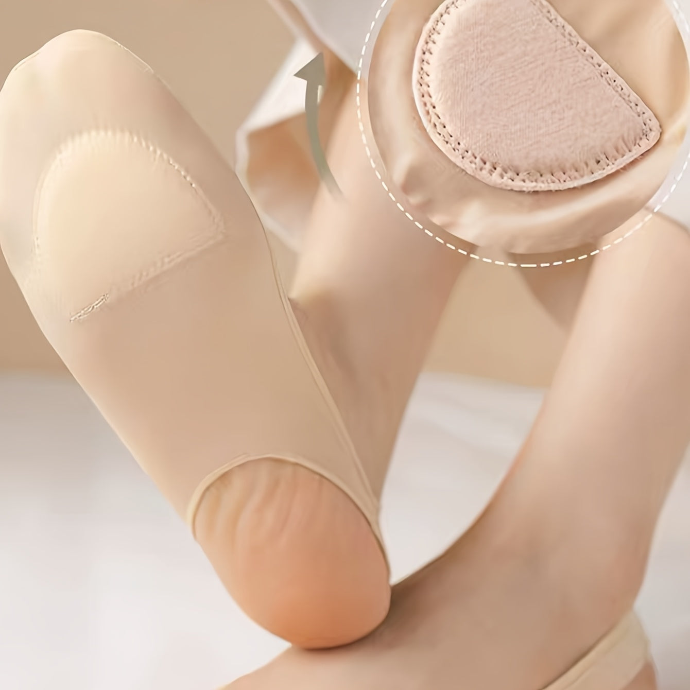 Women Fabric Summer Stiletto Heel Pads Anti-Slip Invisible Inserts