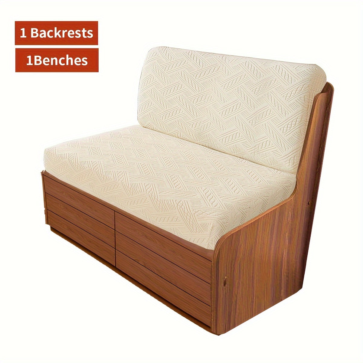 2-Piece Boho Style RV Sofa Cover Set Dust and Pet Scratch Protection Machine Washable