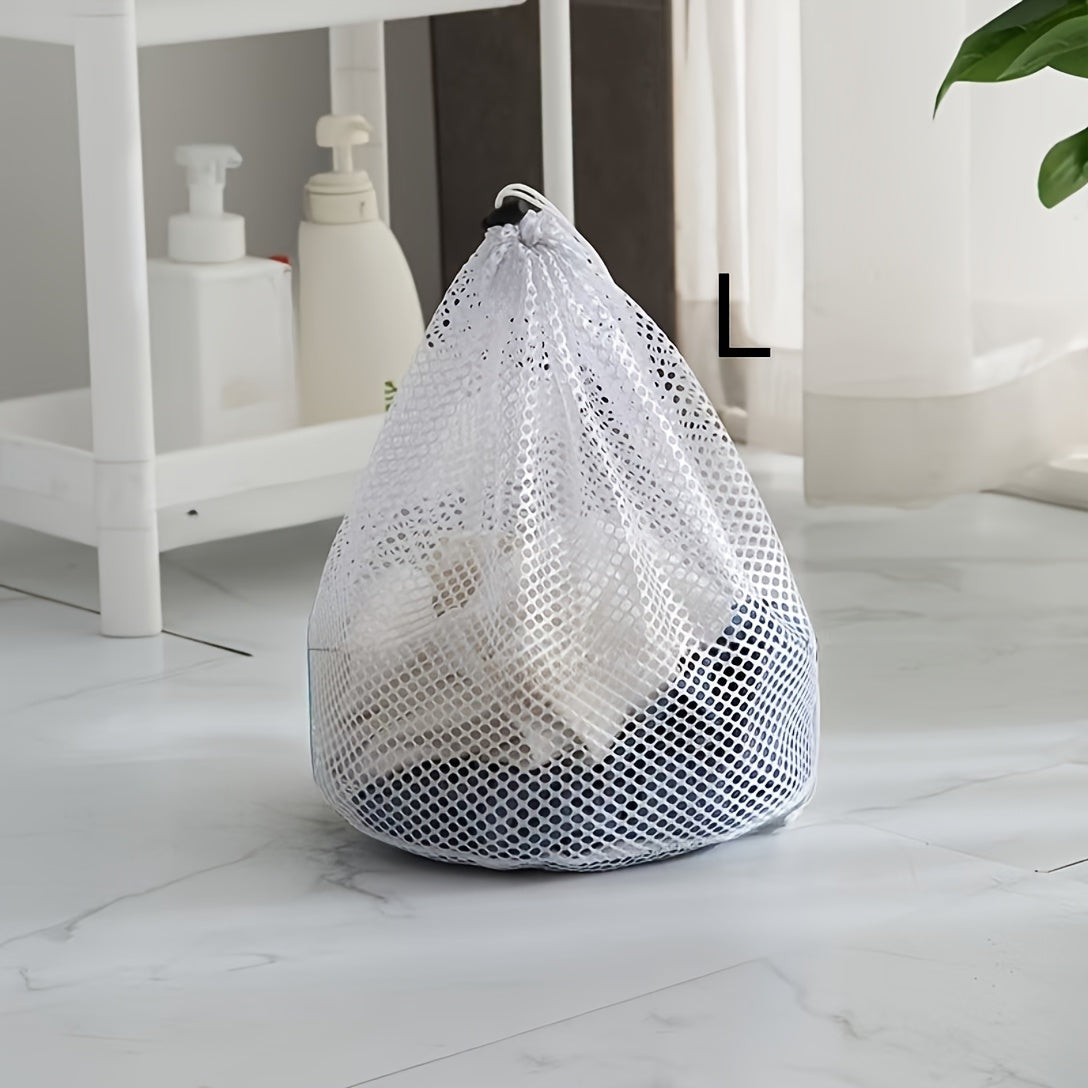 Large Oval Non-Woven Fabric Laundry Bag with Drawstring for Delicates and Travel