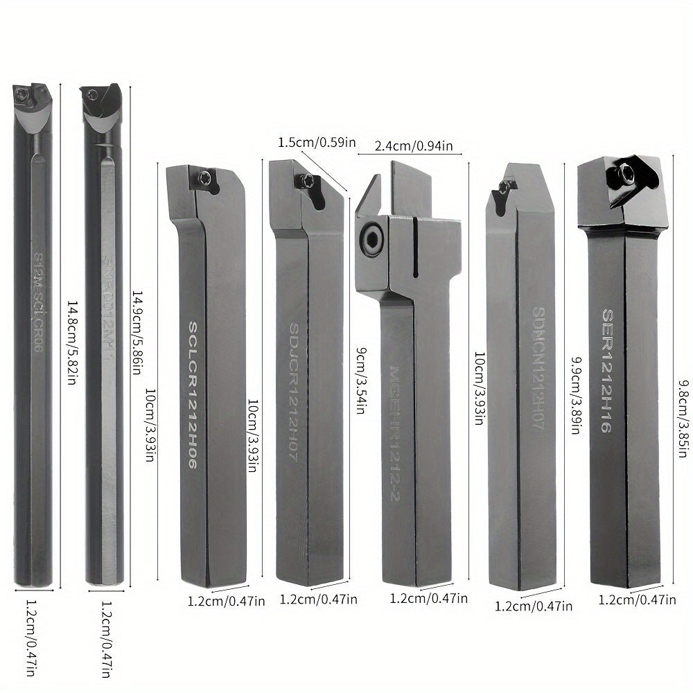 21-chi qismli metall frezalash asboblari to'plami, ip bilan tutuvchi, teshik ochish barlari va karbid plitalar bilan