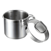 Stainless Steel 1.9L Saucepan with Glass Lid for Gas Electric and Induction Cooktops