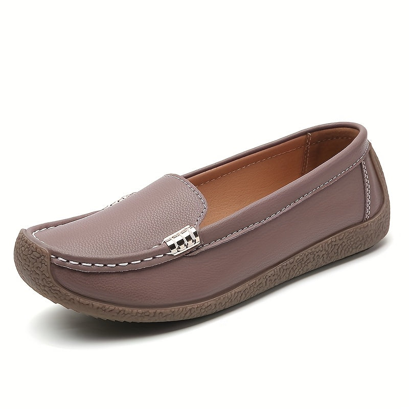 Women's Slip-On Loafers Synthetic Casual Shoes Black All-Season