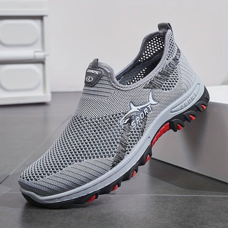 Men's Breathable Mesh Slip-On Athletic Sneakers for Casual Sports Spring Summer
