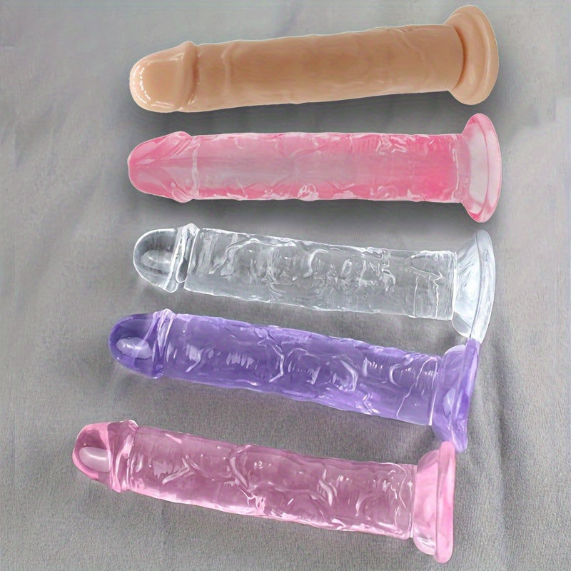Large Clear Jelly Male Sex Toy with Suction Cup, Realistic Dildo