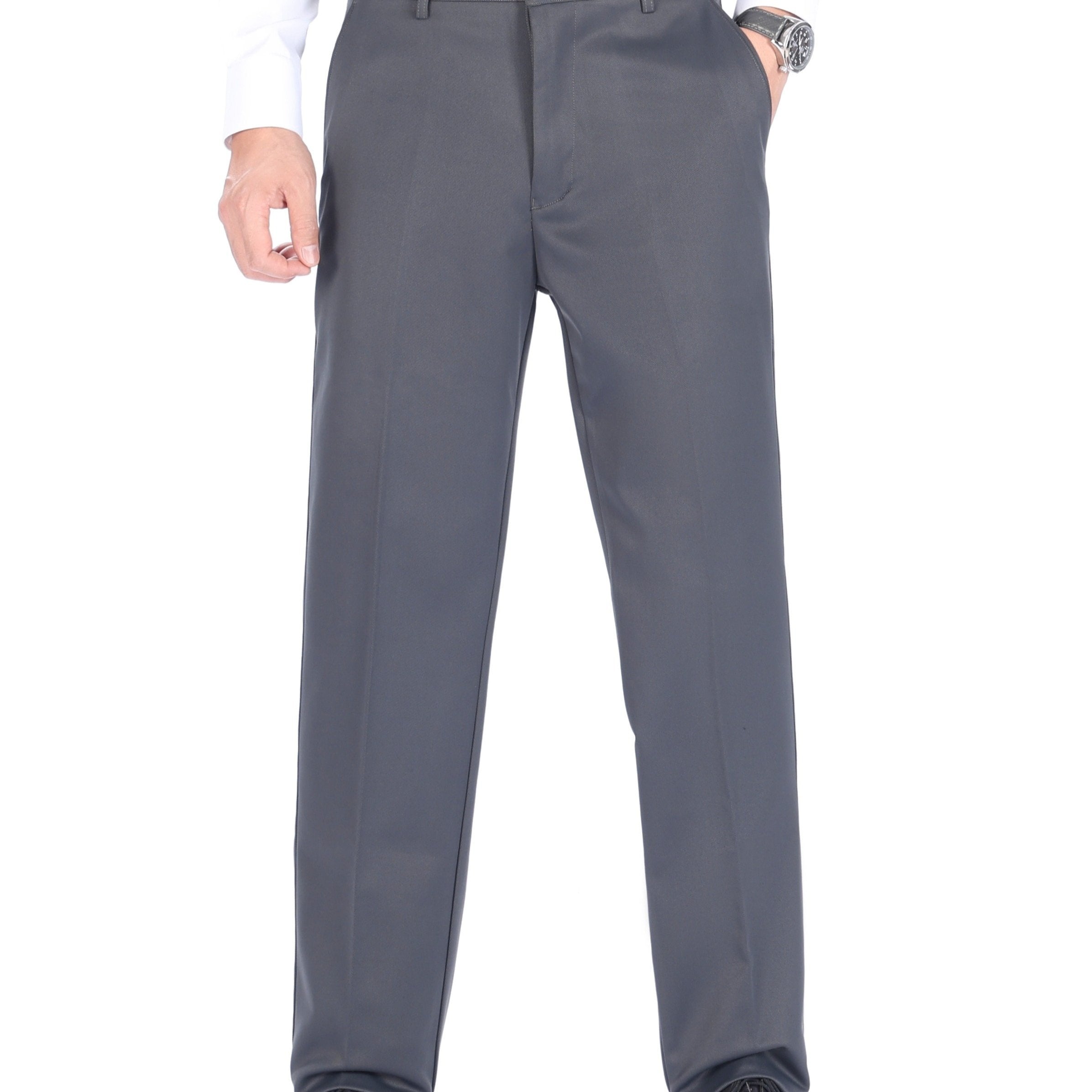 Plus Size Solid Dress Pants for Men Suitable for Weddings Formal Events and Parties