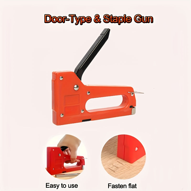 3-in-1 Manual Staple Gun with Durable Plastic Staples for Home Use