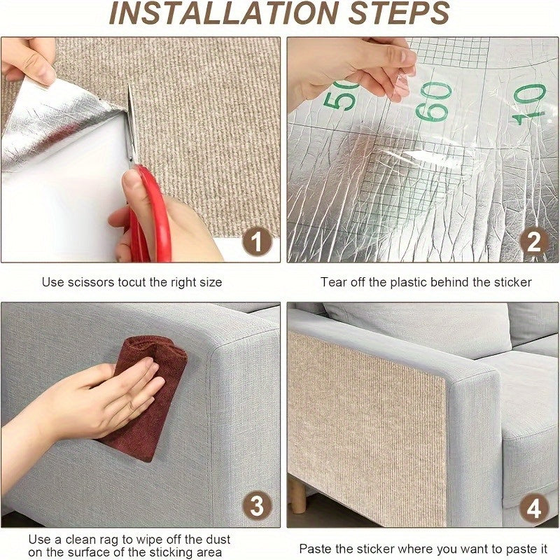 Прочный коврик для царапания кошек из полиэстера, многоразовая защита мебели от царапин