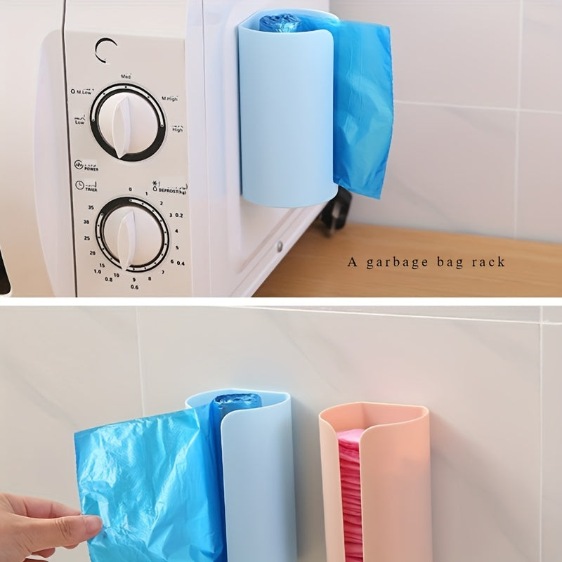 Настенный диспенсер для мусорных пакетов для удобной организации и хранения мусорных пакетов. Не требует гвоздей. Идеально подходит для кухонных и ванных принадлежностей. Изготовлен из пластика, не контактирующего с продуктами питания.