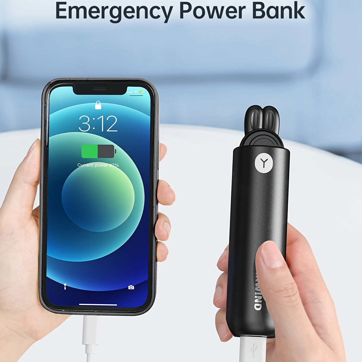 USB Rechargeable Mini Handheld Fan with LED Display, Portable Pocket Fan for Travel