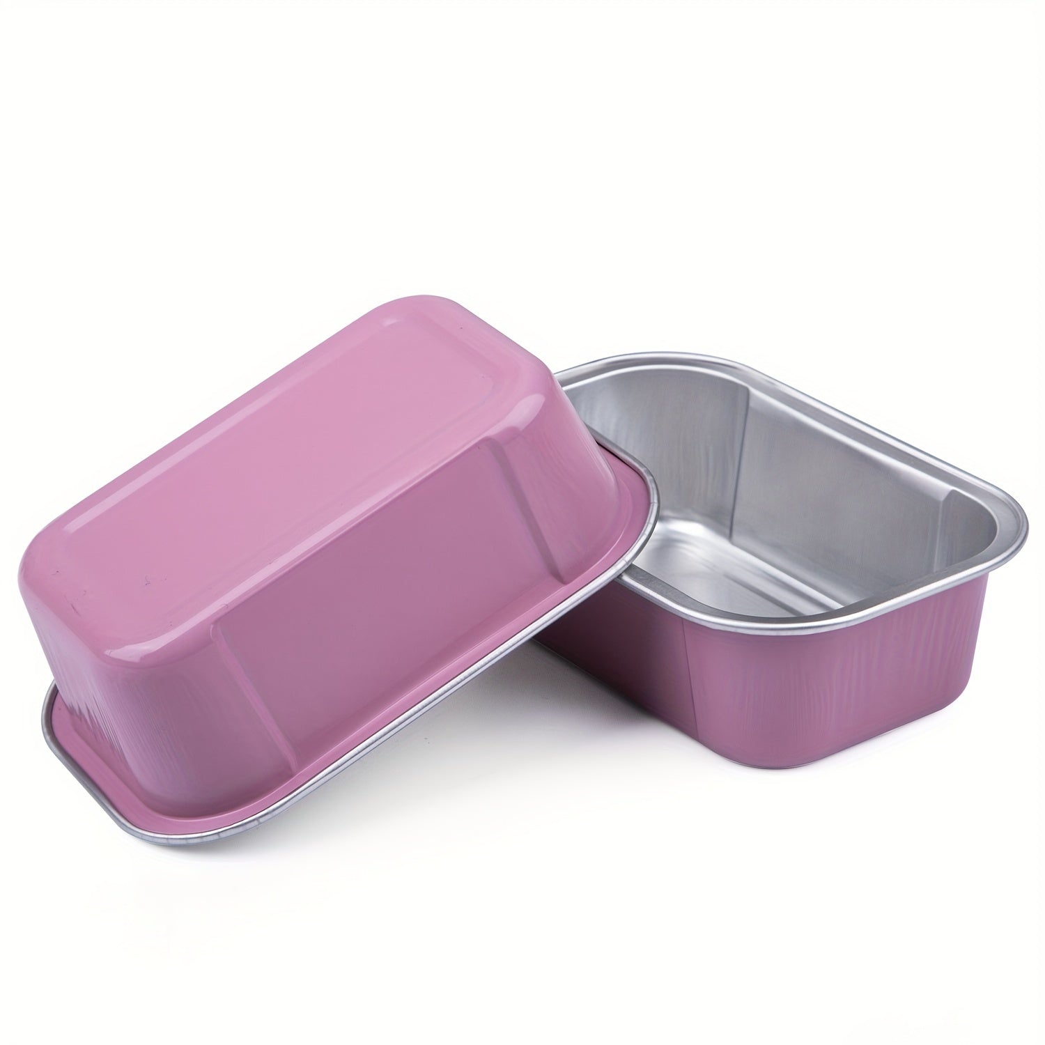 Pack de 20 copas mini cuadradas de aluminio coloridas para postres de 10.92x7.11 cm con tapas