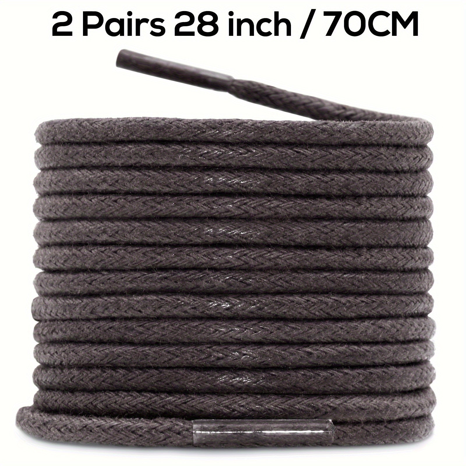 Unisex Waxed Shoelaces 0.25cm Thick Round Replacement Multi-Coloured 4 Pairs