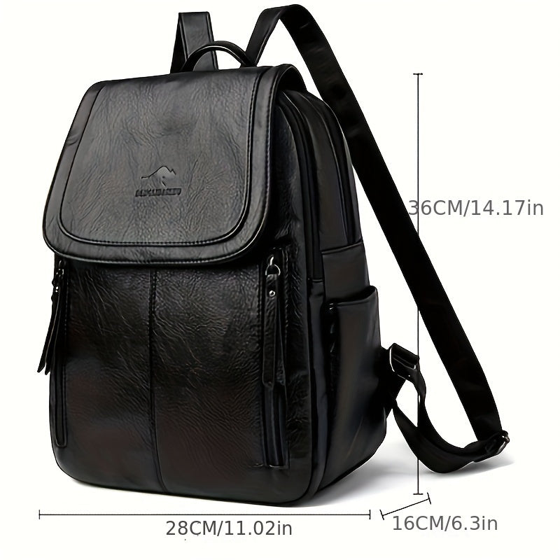 Ayollar uchun yumshoq sun'iy charm bilan qoplangan ruksak