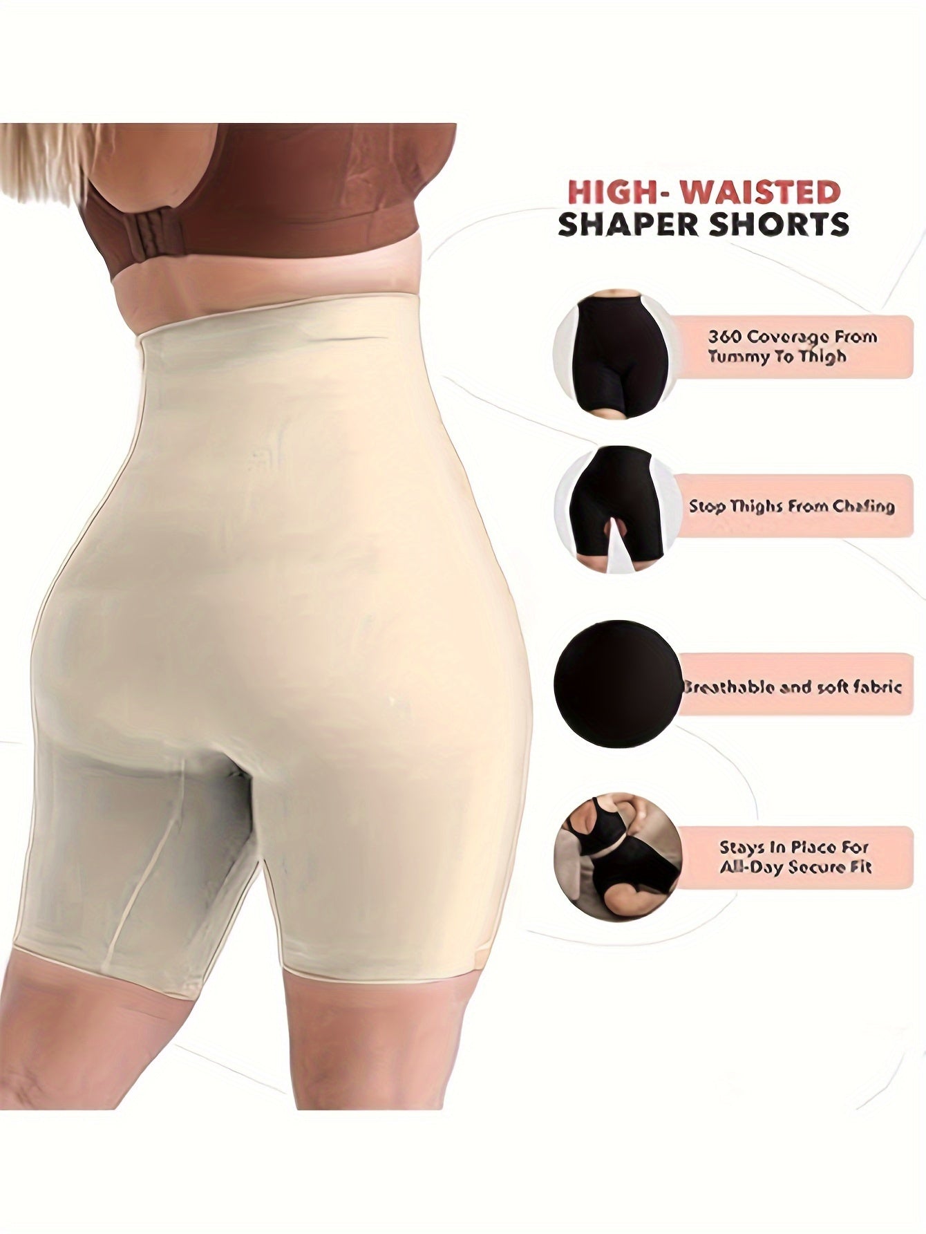 Plus Size High Elasticity Shapewear Tummy Control Slimming Underwear 2-Pack