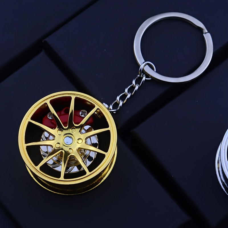Universal 360° Rotating Car Keychain Pendant Creative Car Decor Gift