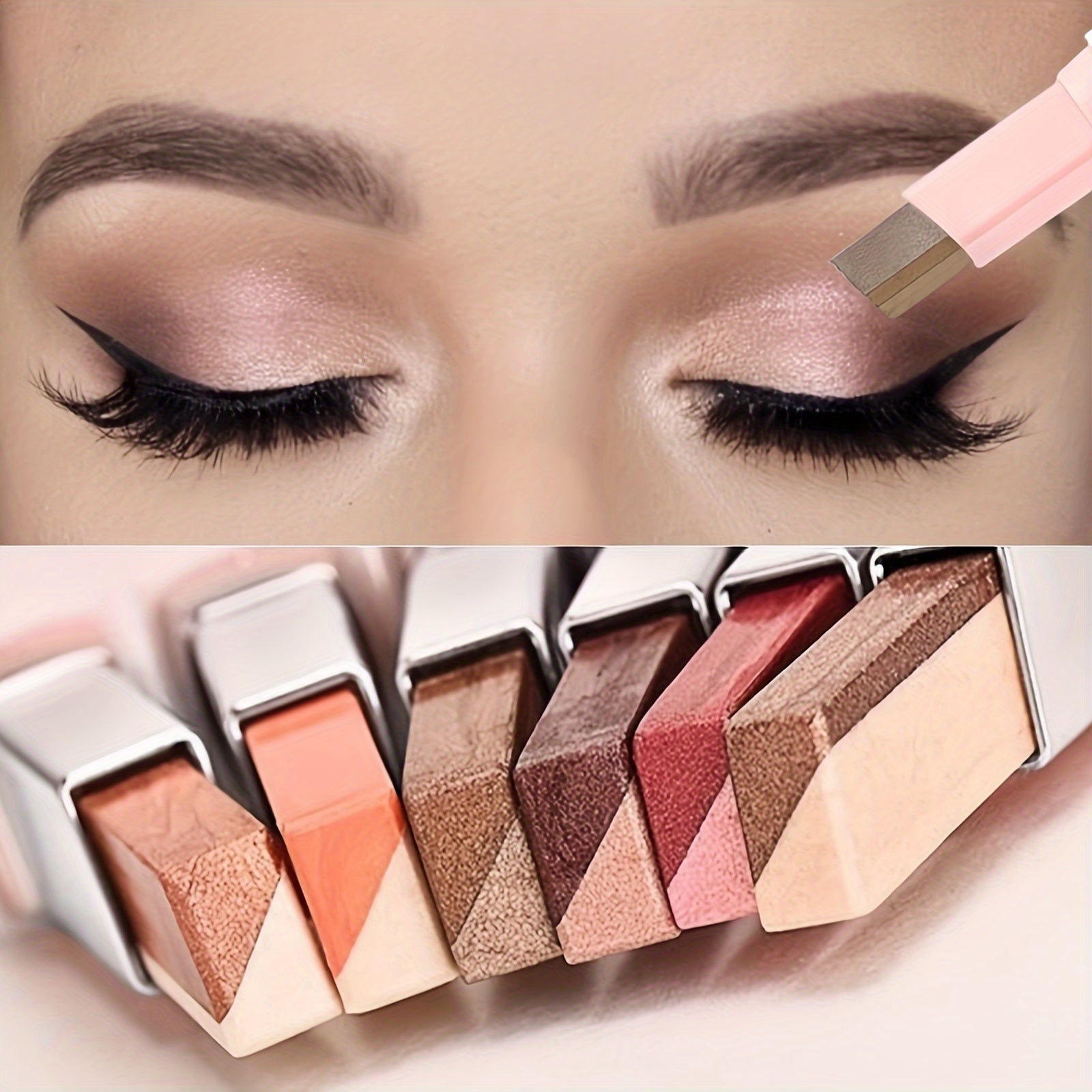 Women Multi-Use Glitter Eyeshadow and Eyeliner Stick Waterproof Long Lasting