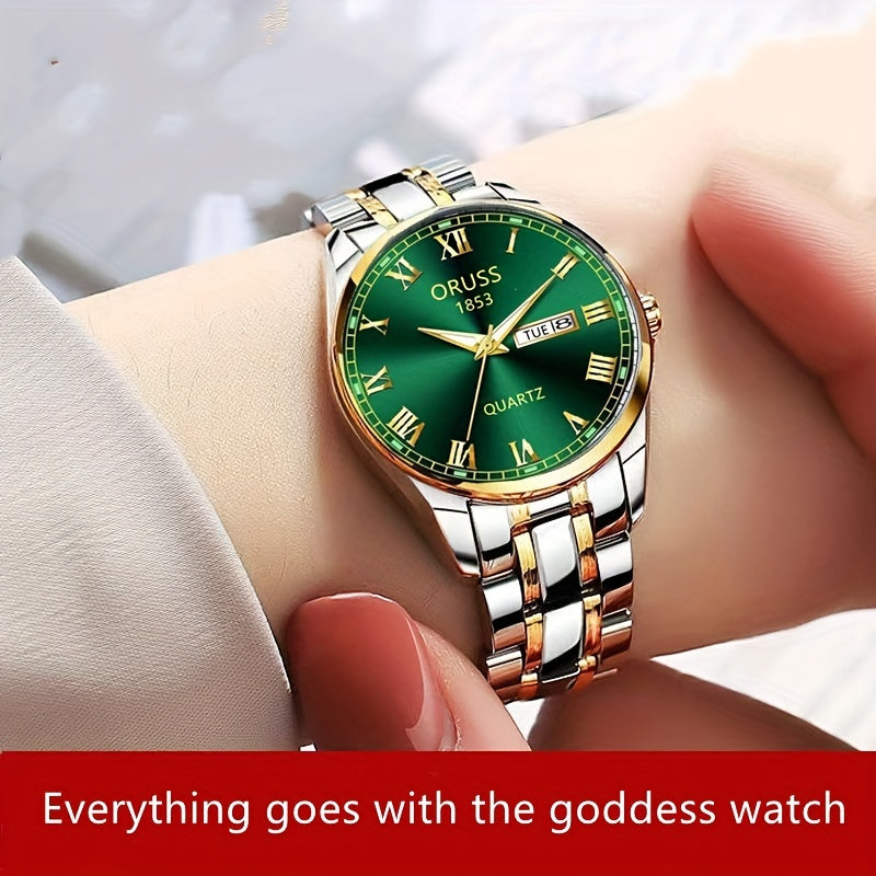 Ladies Quartz Watch with Calendar and Luminous Features for Daily Life and Travel