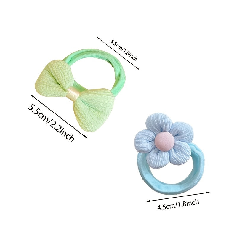 Children's Flower Hair Bands for Girls Multicolor Elastic Hair Ties Kids Hair Accessories