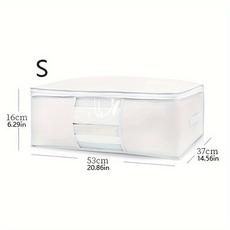 Bolsa de almacenamiento con asas para ropa, mantas y juguetes, duradera, contenedor ahorrador de espacio
