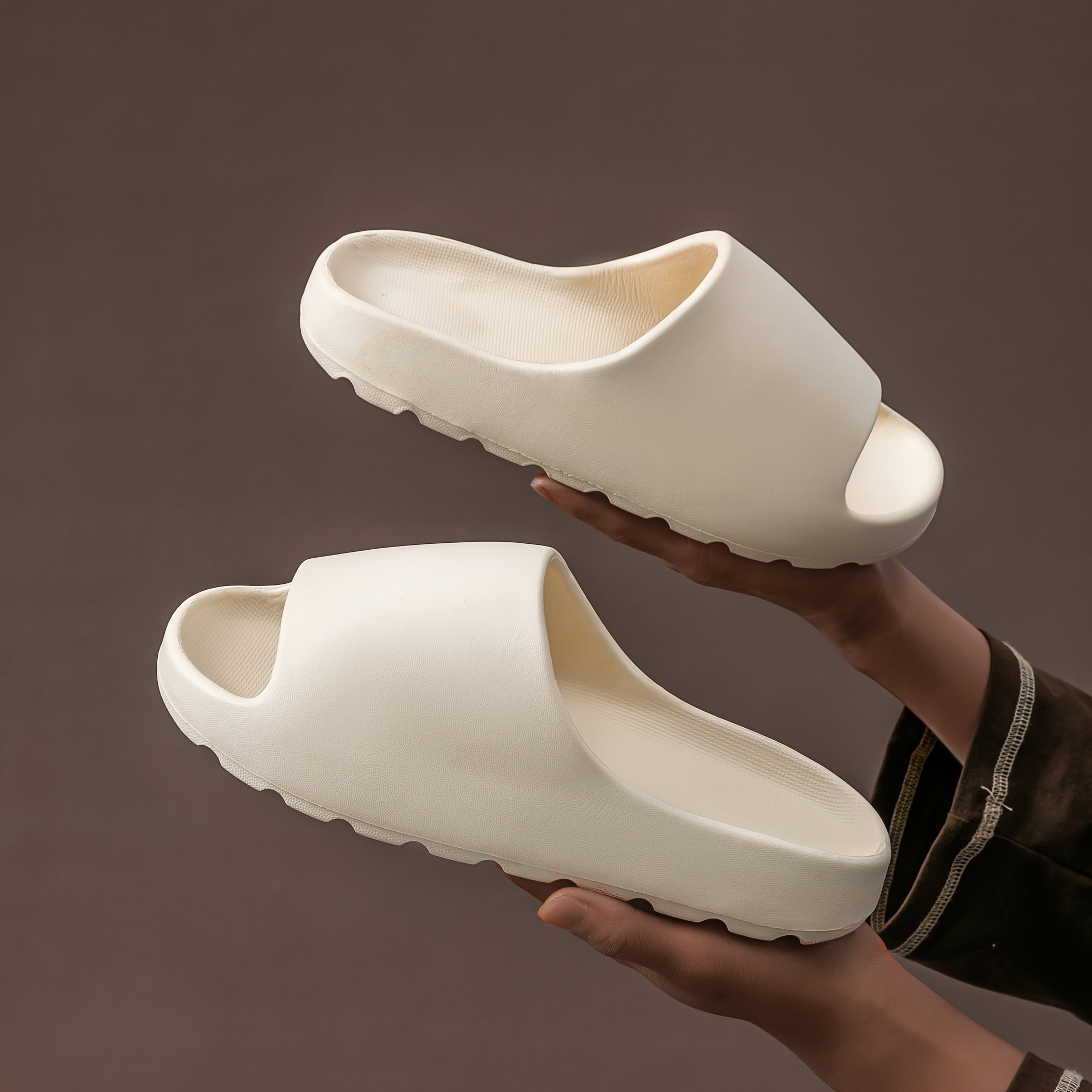 Unisex Soft Slides EVA Slip-On Slippers Anti-Slip Textured Sole