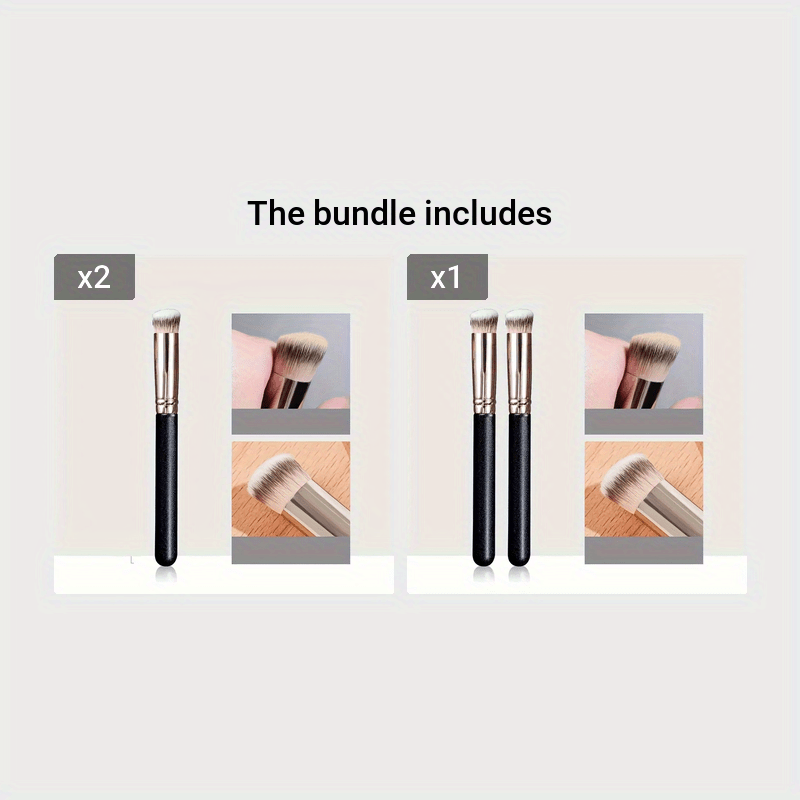 Yuz va ko'zlar uchun makiyaj cho'tkasi to'plami, aralashtirish va kontur qilish uchun zich Kabuki