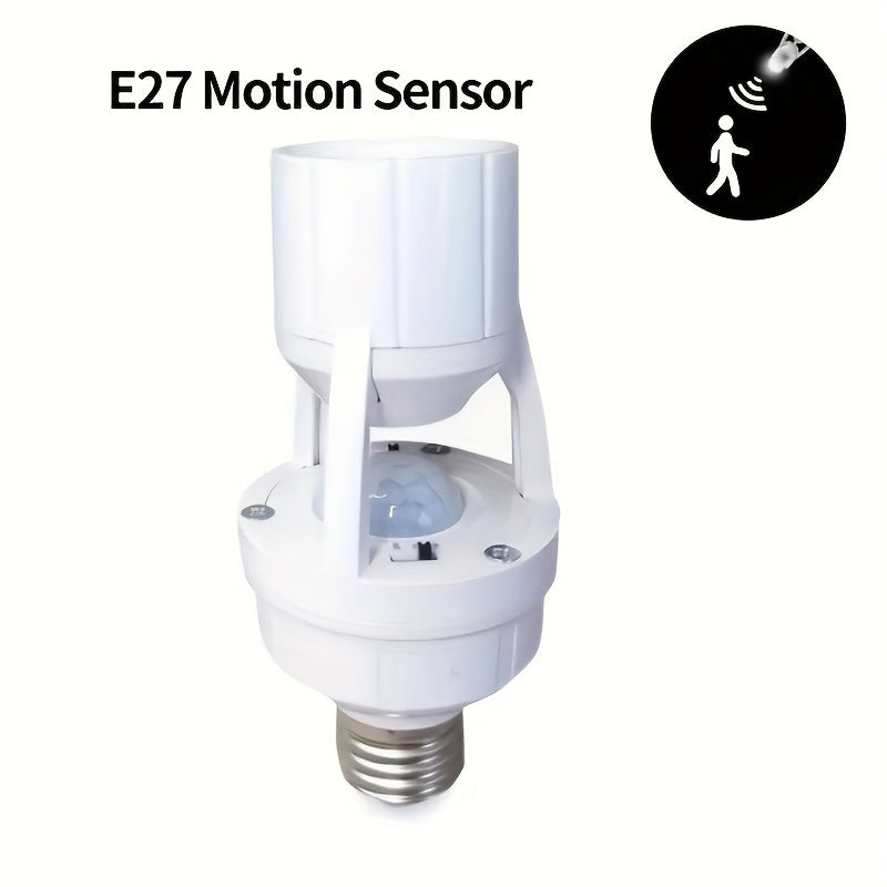 360° PIR Motion Sensor Light Socket E27 Base AC Hardwired 85-265V Adjustable Delay