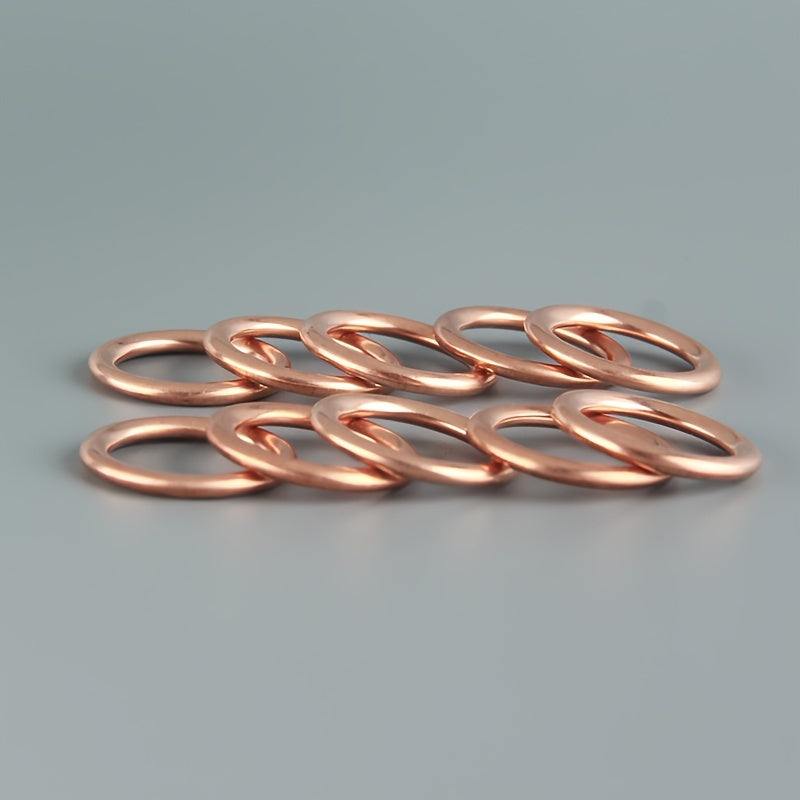 12 Pcs M14 Aluminum Oil Drain Plug Crush Washers for Vehicles