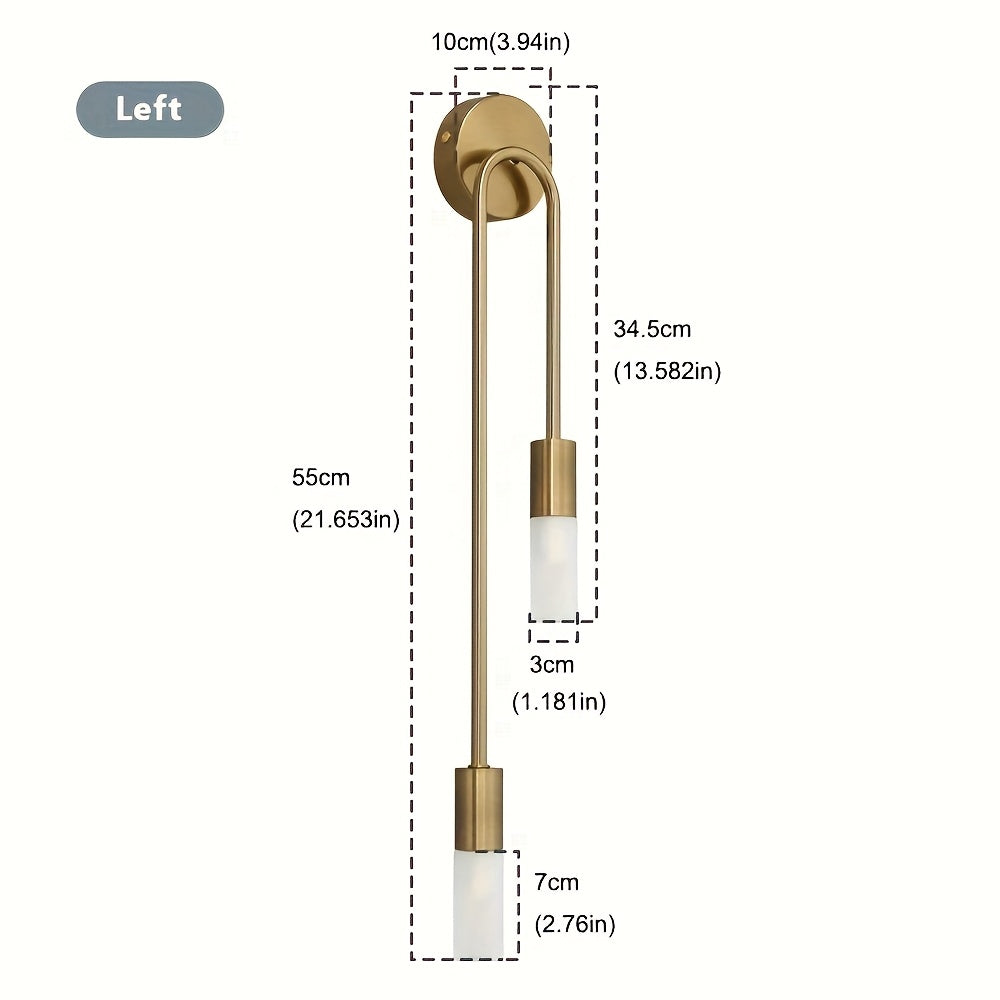 Black and Gold Wall Lamp with G9 Holder Candle-Style Indoor Lighting