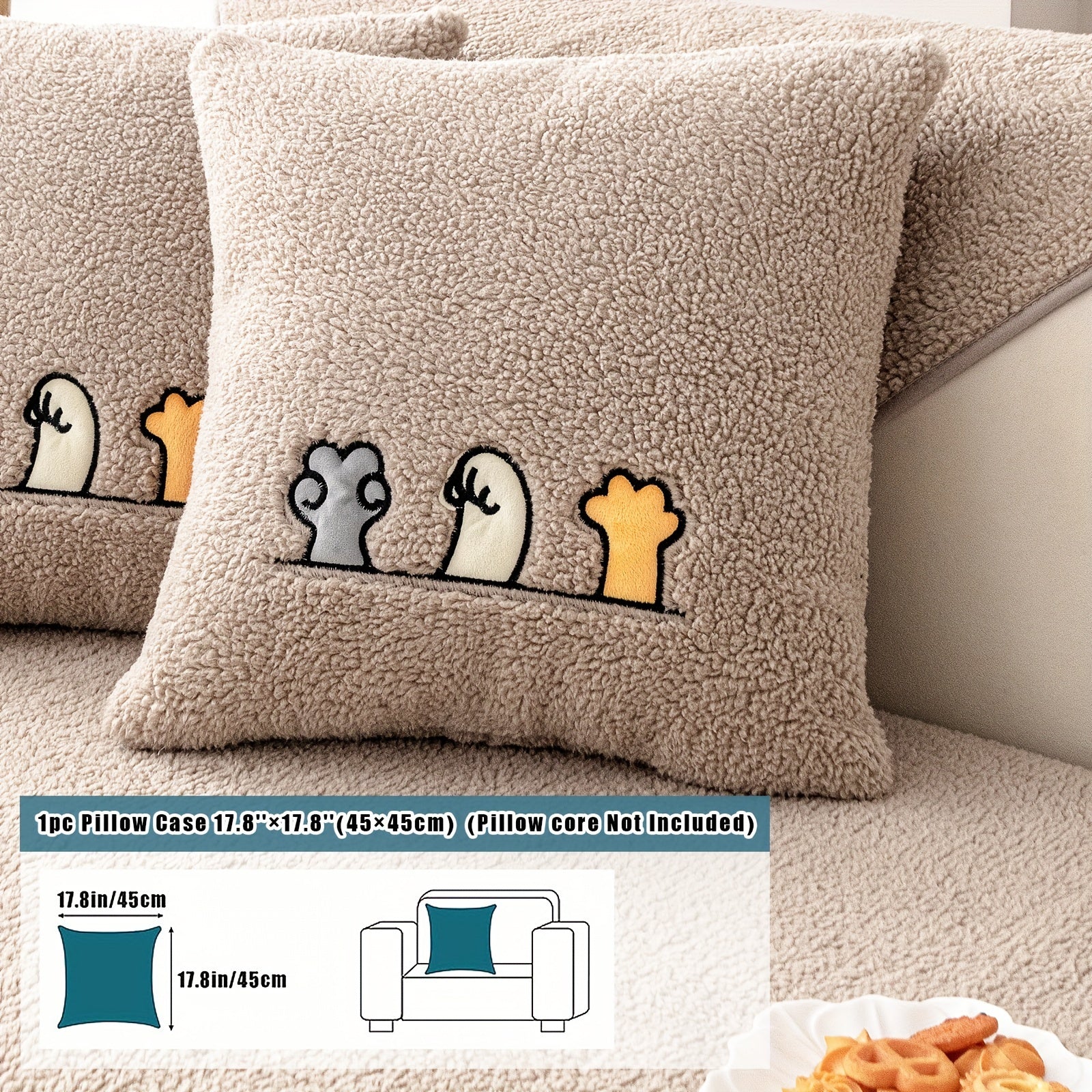 Плюшевый чехол на диван Sherpa, противоскользящий, защитный чехол для мебели для домашних животных для гостиной