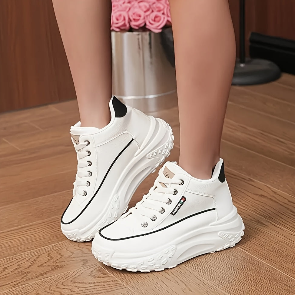 Women's High-Top Sneakers Lightweight Platform Lace-Up All Seasons