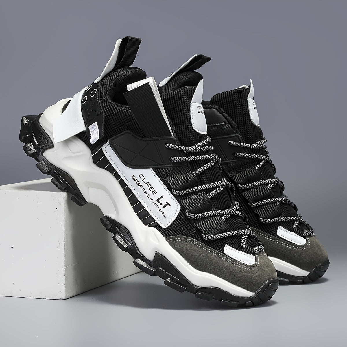 Мужские всесезонные беговые кроссовки с геометрическим принтом букв, дышащие, удобные, повседневные, спортивные туфли