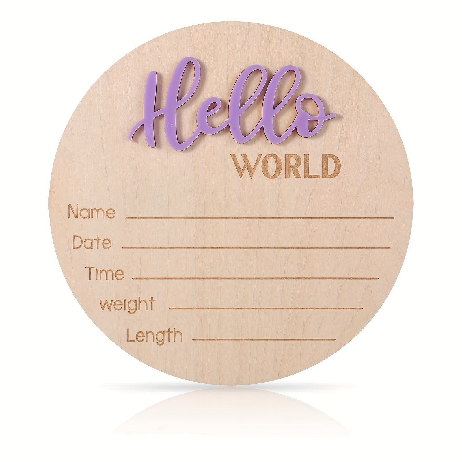 Personalized Wooden Welcome Sign for Birth Announcements 14.99 cm Nursery Hospital Daycare Wall Decor