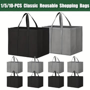 Eco-Friendly Reusable Shopping Bag Square Tote Leak-Proof Polypropylene Long Handles