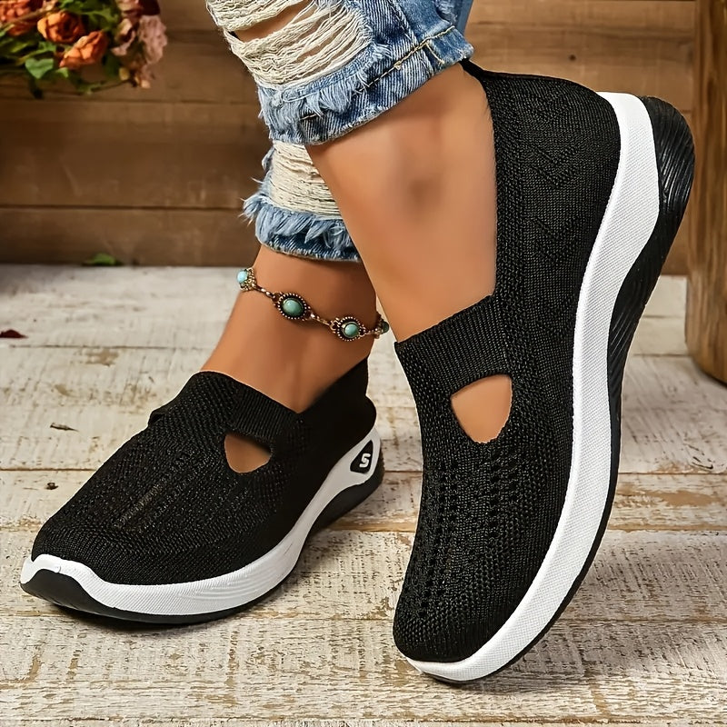 Women's Mesh Slip-On Sneakers Lightweight Casual Walking Shoes