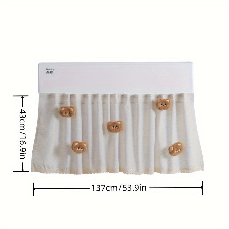 Oson o'rnatish, burgusiz vertikal konditsioner shamol to'sig'i - Bej, 51"x190sm, yashash xonasi va yotoqxona uchun sovuq havo oqimini izolyatsiya qiladi va to'sadi.