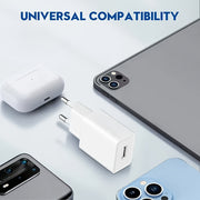 Universal 10W USB Wall Charger Compact 5V2A EU Plug Portable Power Adapter