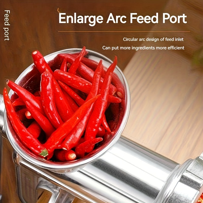 Manual Meat Grinder with Hand Crank for Sausage Making and Food Chopping