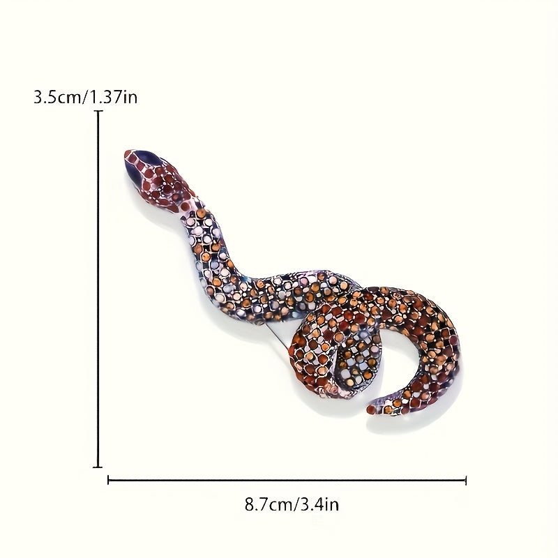 Стильная брошь-булавка в виде змеи с блестящими стразами для женщин - бренд ESSHPULE