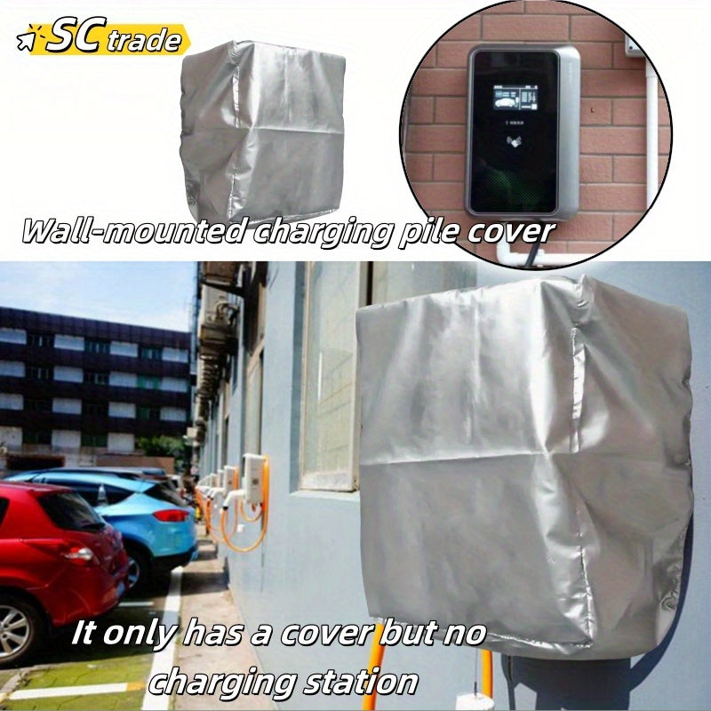 Electric Vehicle Charging Pole Cover Oxford Cloth Wall Mount Durable Drawstring